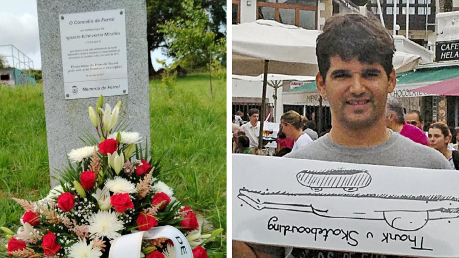 "Ferrol no olvida": la ciudad recuerda al "héroe del monopatín" con flores un año más
