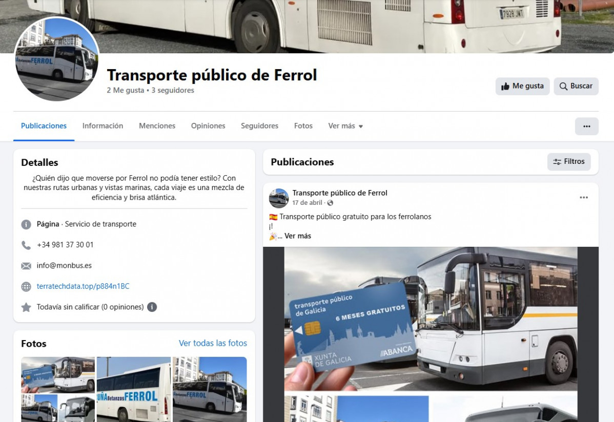 Pagina transporte publico ferrol