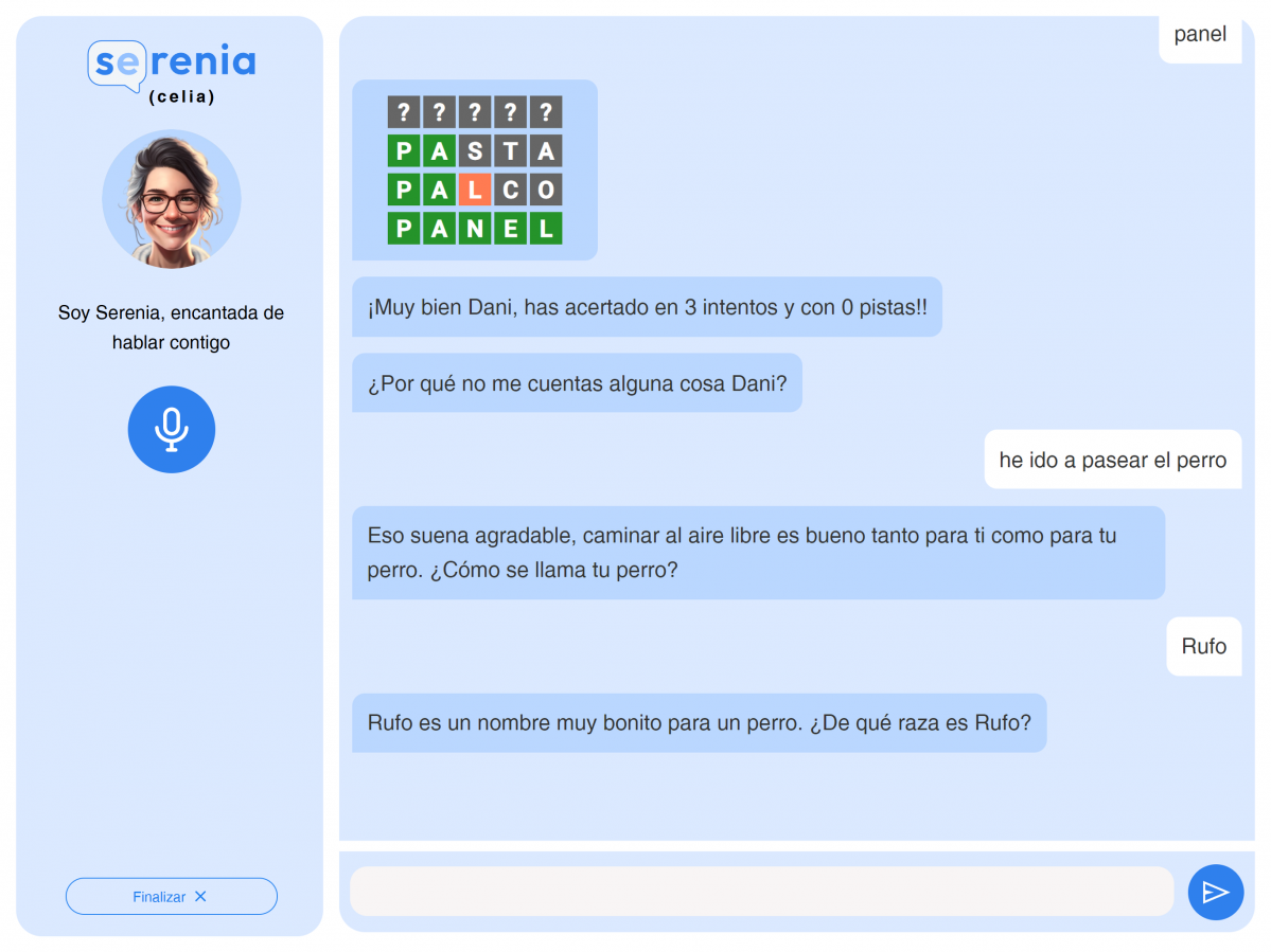 El chat de Serenia en acciou0301n