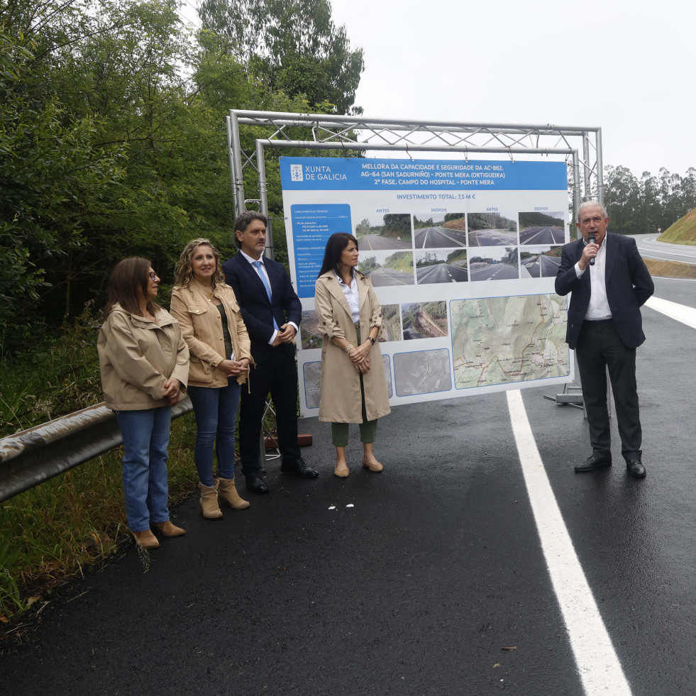 Concluye la segunda fase de las obras de la carretera AC-862, entre Cedeira y Ortigueira