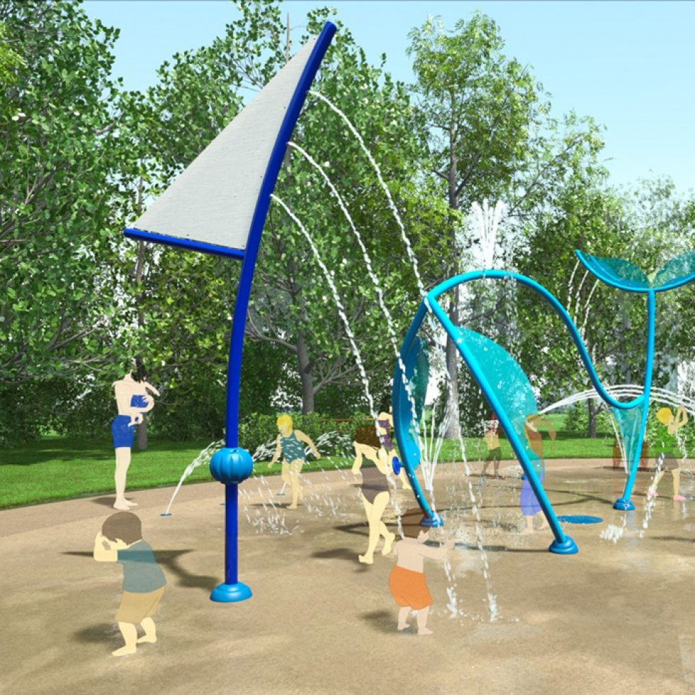 El “splash park” de A Malata tendrá capacidad para 50 niños y niñas de 2 a 10 años