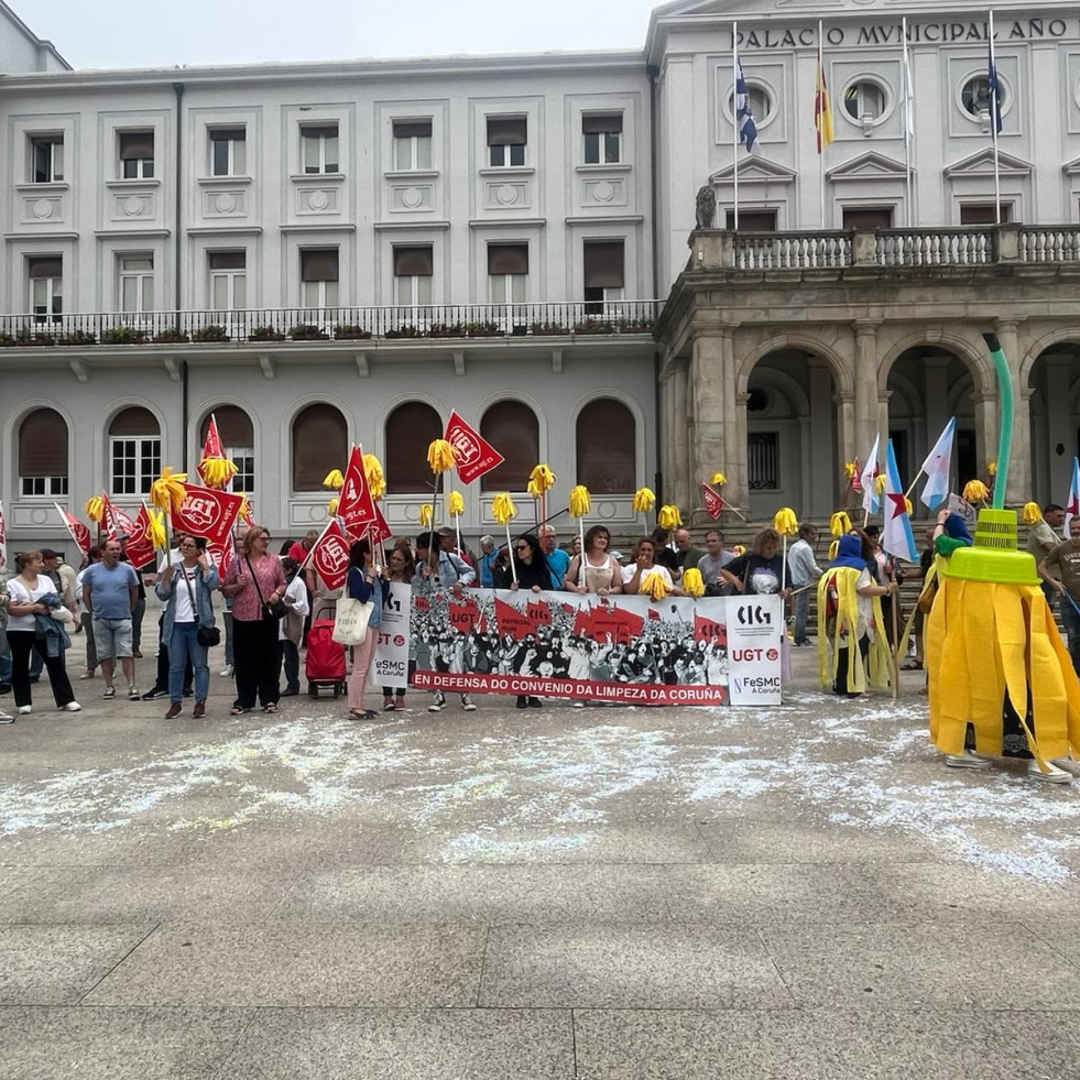 CIG y UGT se movilizan para pedir “un convenio colectivo digno” en el sector de la limpieza