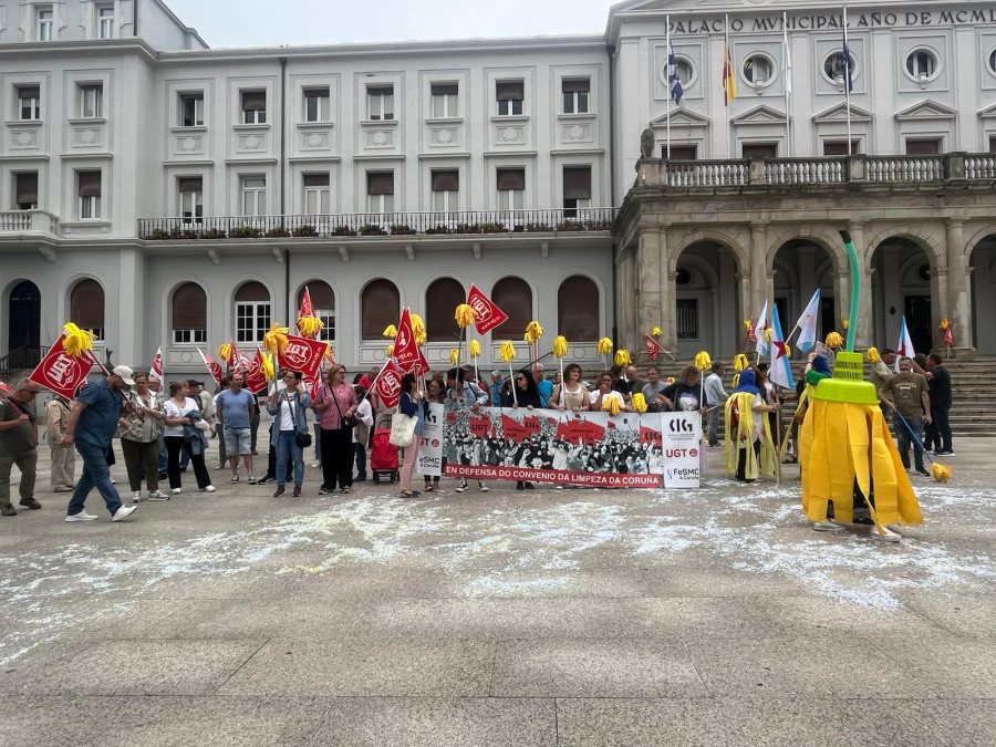 CIG y UGT se movilizan para pedir “un convenio colectivo digno” en el sector de la limpieza