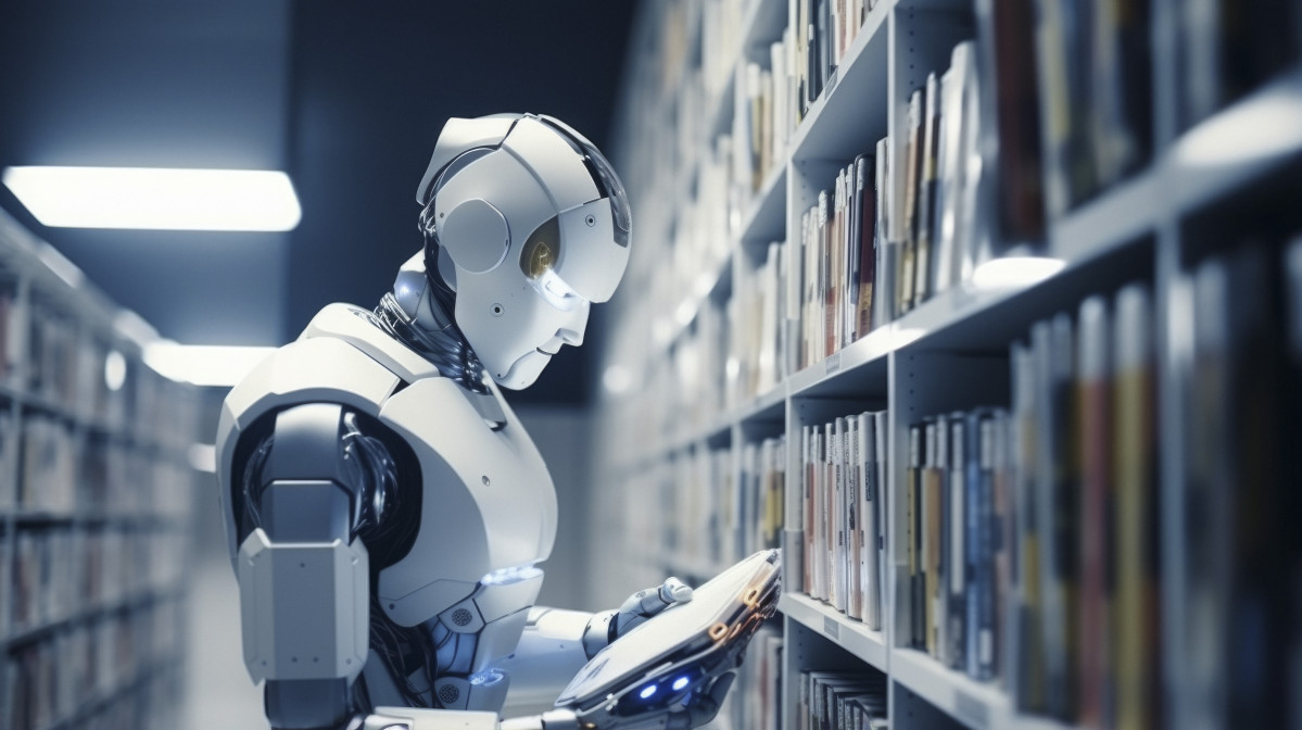 Robot que trabaja como bibliotecario en lugar de humanos