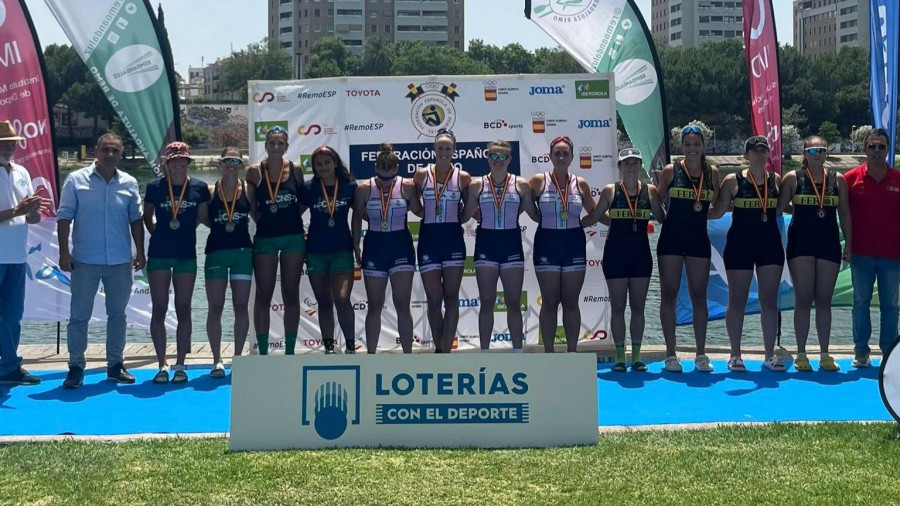 San Felipe se cuelga el bronce en el Nacional de remo