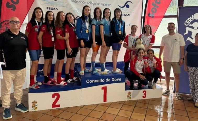 El Natación Ferrol encabeza la lista de los éxitos locales en el Campeonato Gallego