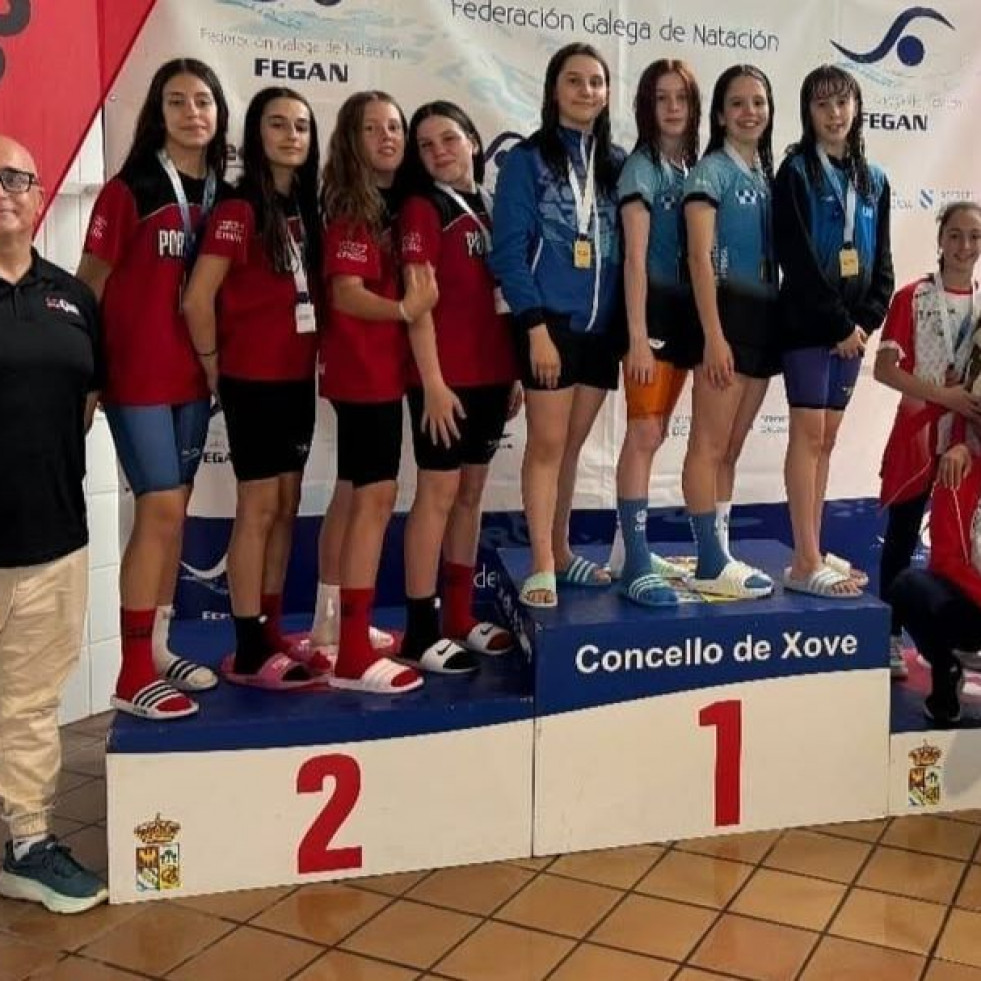 El Natación Ferrol encabeza la lista de los éxitos locales en el Campeonato Gallego