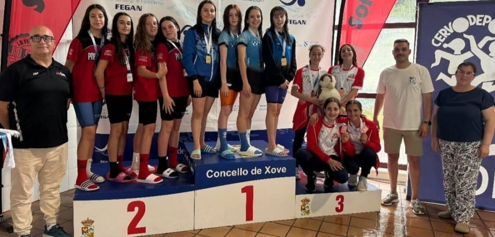 El Natación Ferrol encabeza la lista de los éxitos locales en el Campeonato Gallego