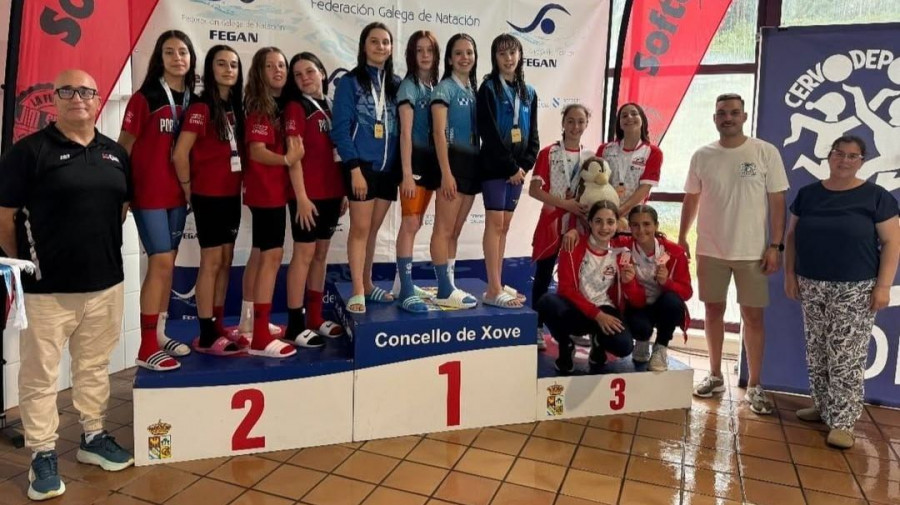El Natación Ferrol encabeza la lista de los éxitos locales en el Campeonato Gallego