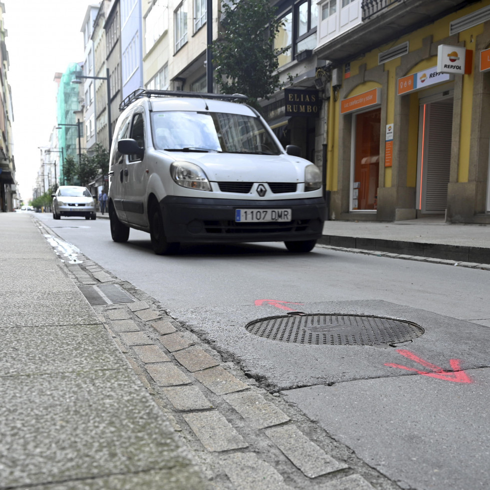 La calle Igrexa se prepara para una nueva ronda de trabajos de reparación