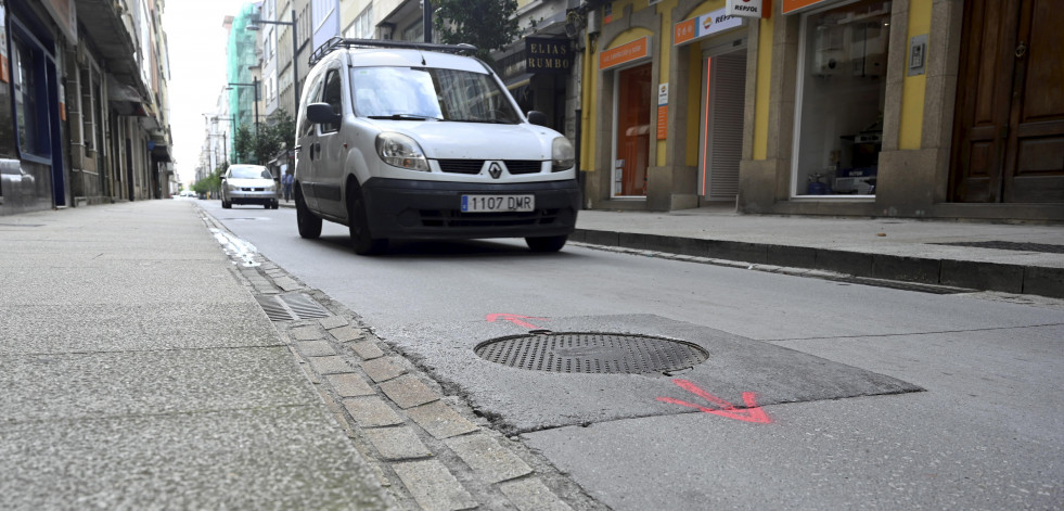 La calle Igrexa se prepara para una nueva ronda de trabajos de reparación