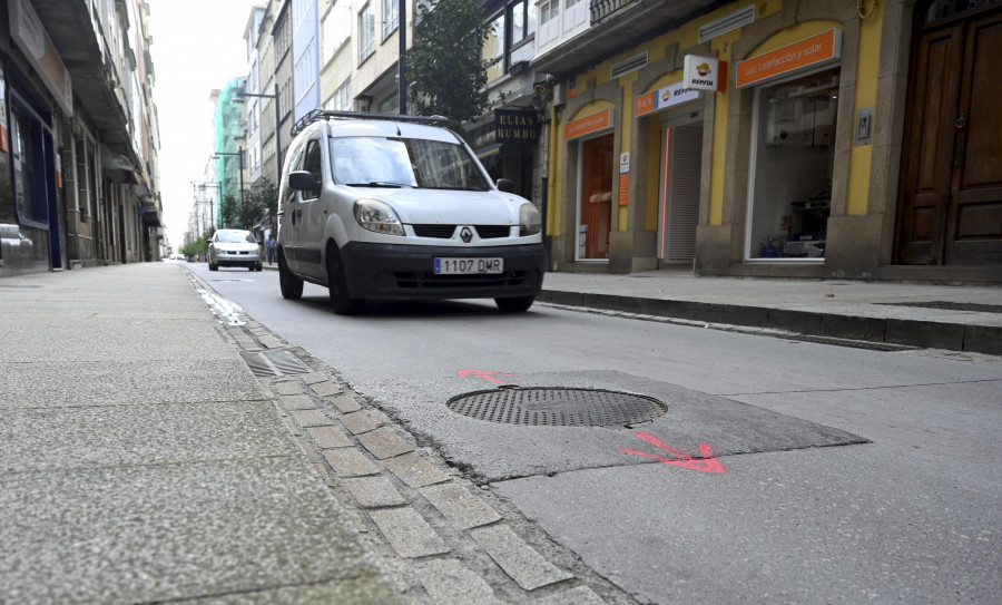 La calle Igrexa se prepara para una nueva ronda de trabajos de reparación