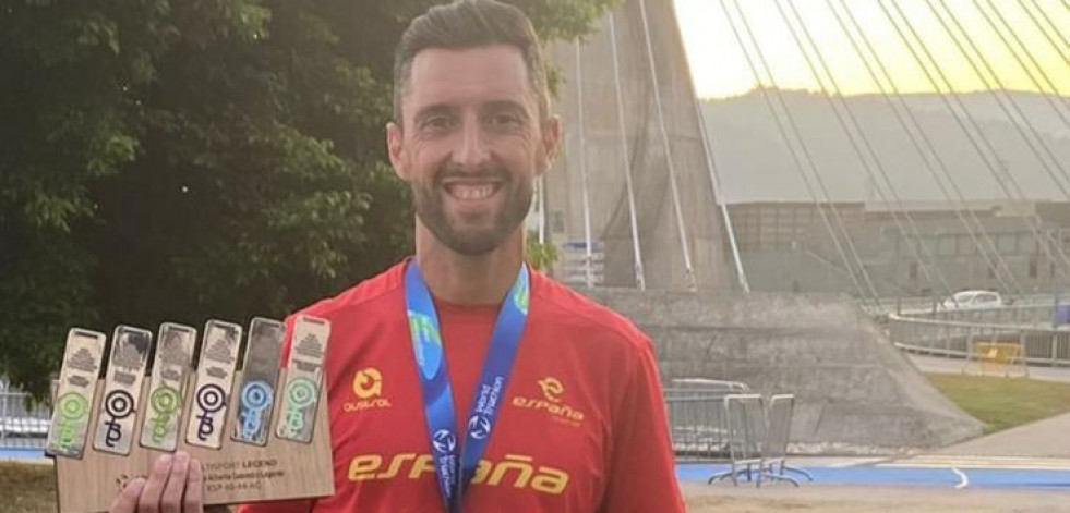 Un incombustible Edu Saavedra, bronce mundial en Pontevedra