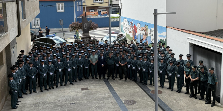 Bienvenida en Cedeira a los nuevos 114 agentes de la Guardia Civil en prácticas