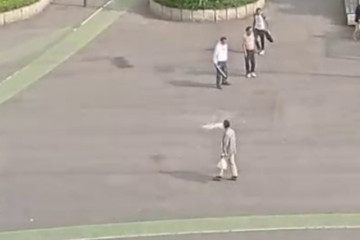 Pelea Plaza España