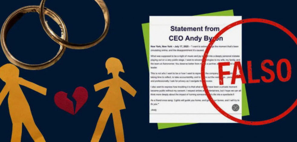El falso comunicado del CEO de Astronomer tras ser pillado con otra mujer en el concierto de Coldplay