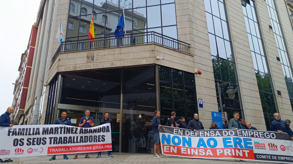 El Concello de Pontedeume, en contra del cierre de Einsa Print