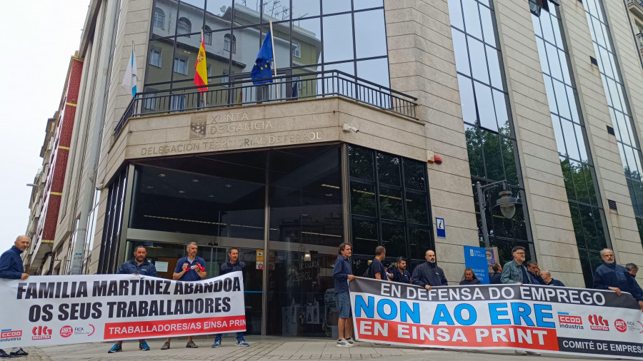 El Concello de Pontedeume, en contra del cierre de Einsa Print