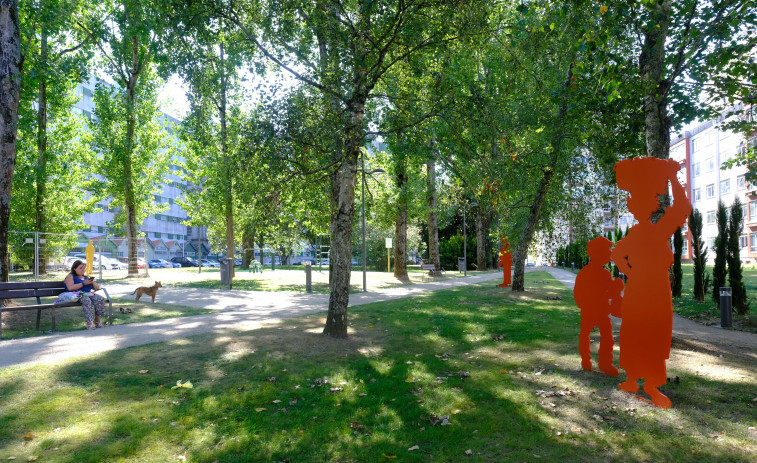 El parque de Personaxes Populares de Caranza se prepara para su inauguración