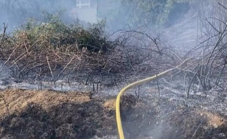 Los bomberos de Ferrol extinguen un pequeño incendio forestal en A Gándara
