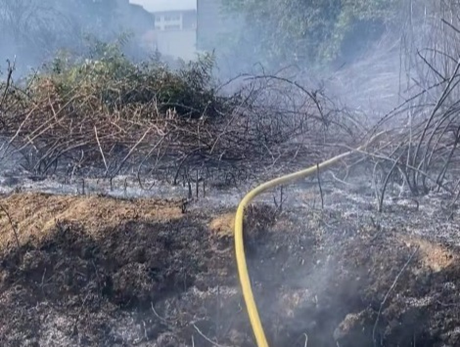 Los bomberos de Ferrol extinguen un pequeño incendio forestal en A Gándara