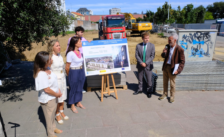 Comienza la construcción de un nuevo bloque de viviendas públicas en el área de O Bertón