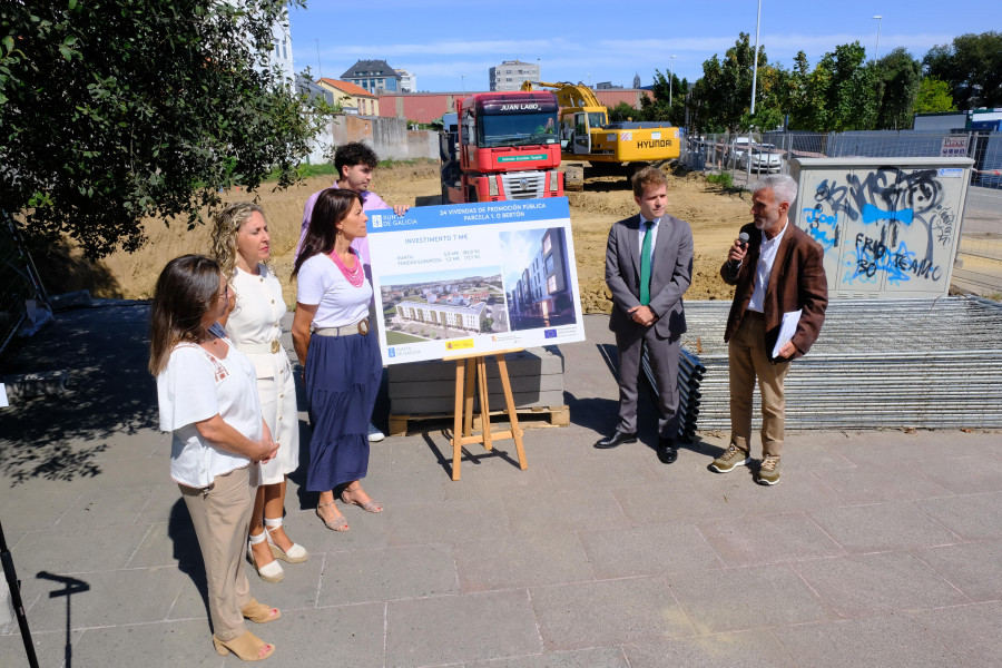 Comienza la construcción de un nuevo bloque de viviendas públicas en el área de O Bertón