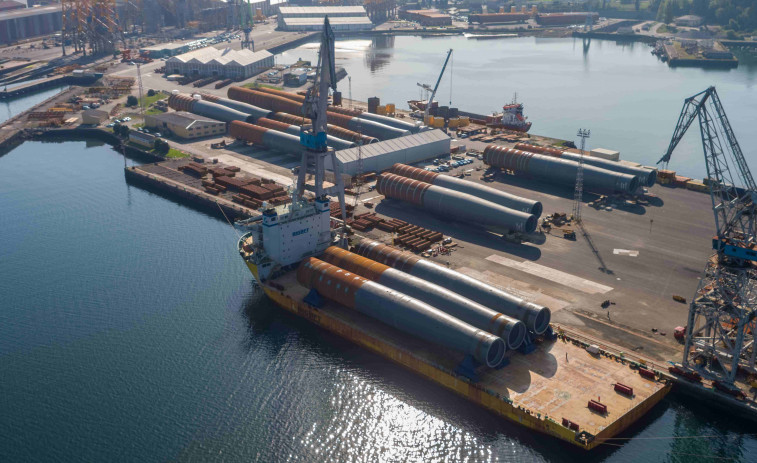 Los últimos monopiles para Iberdrola salidos de Fene ya están en el mar Báltico