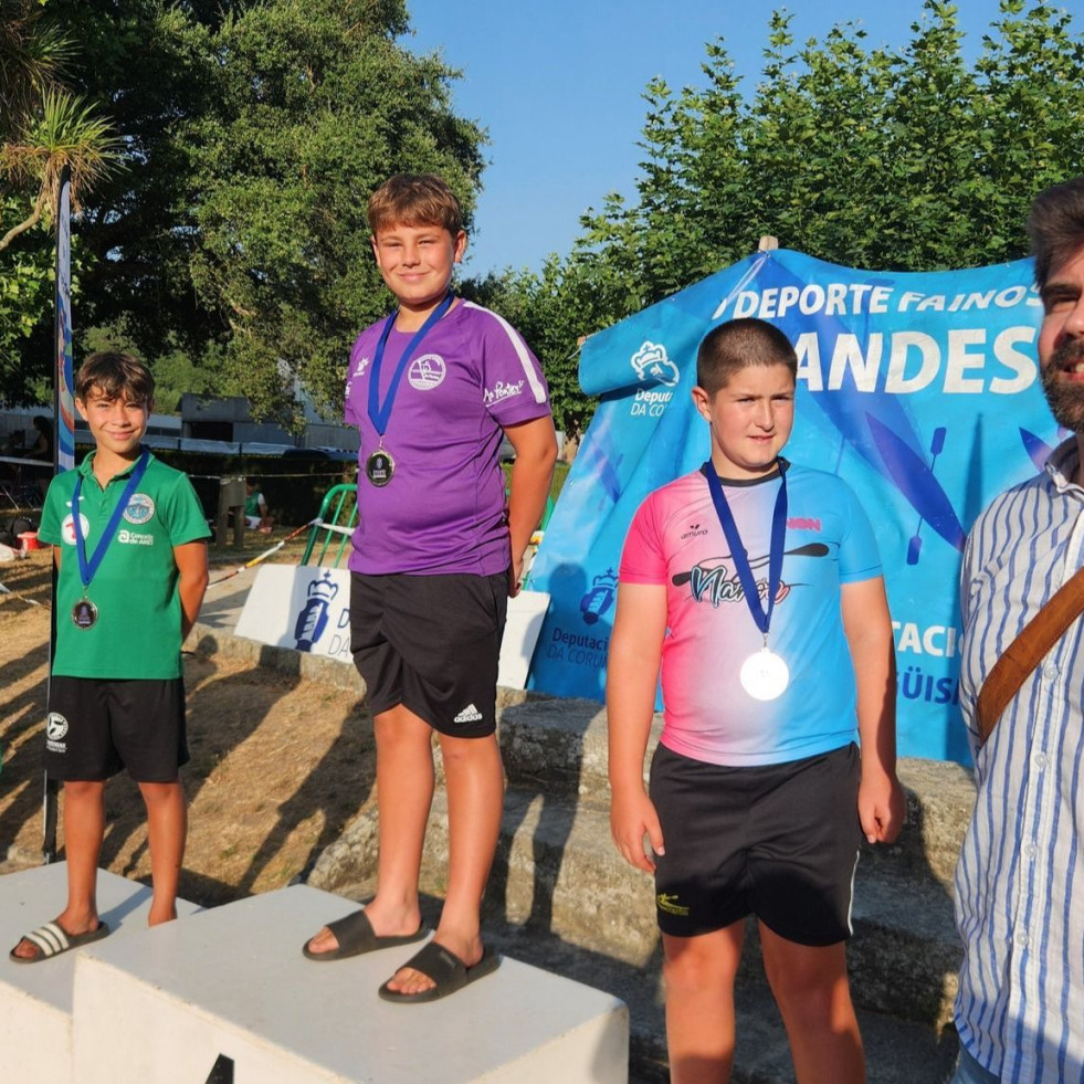 Numerosas medallas comarcales en la regata provincial de Ames