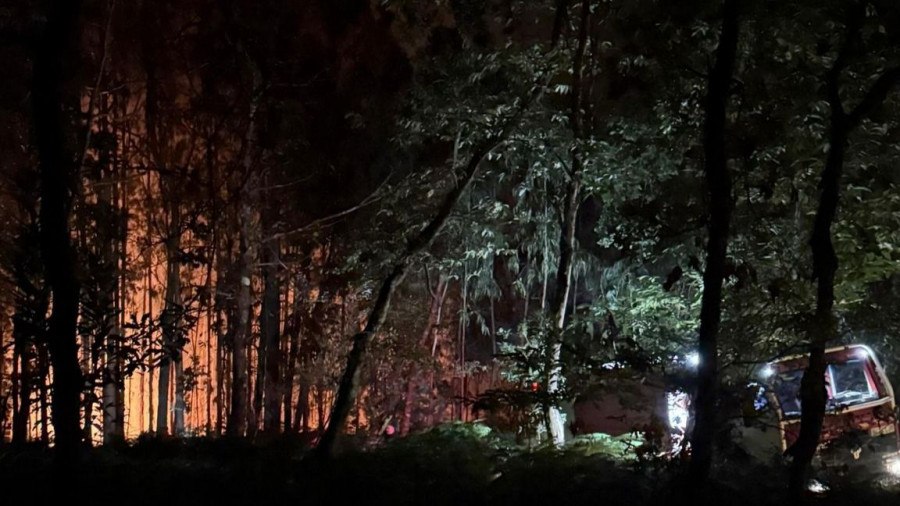 Controlado el incendio que se había reactivado en las Fragas la pasada noche