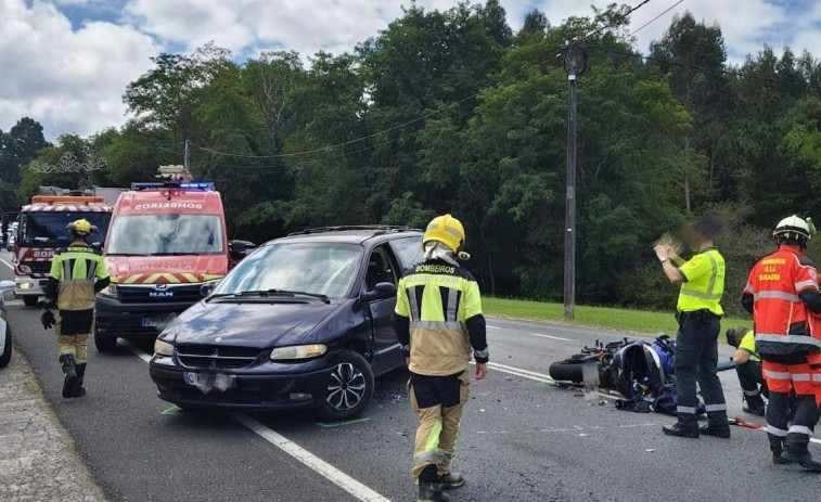 Fallece un motorista en Valdoviño tras sufrir un accidente en Lago
