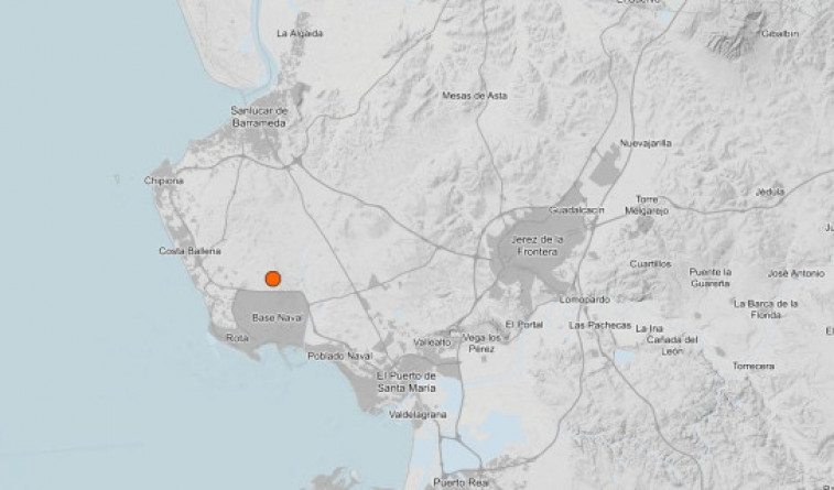 Registrado un terremoto de magnitud 3,4 en Rota sin daños ni heridos