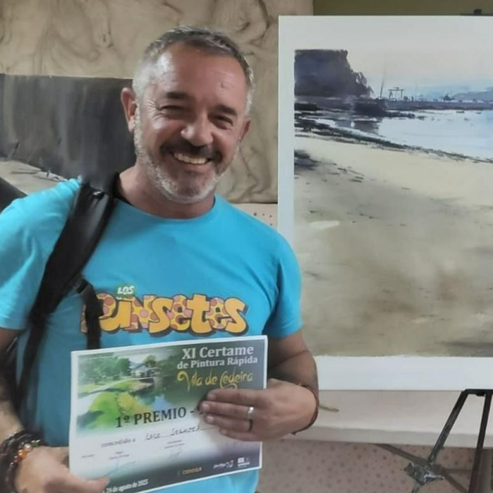 Lolo Serantes se adjudicó el certamen de pintura rápida “Vila de Cedeira”