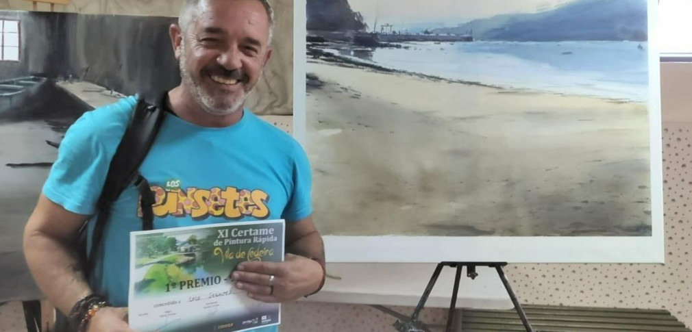 Lolo Serantes se adjudicó el certamen de pintura rápida “Vila de Cedeira”