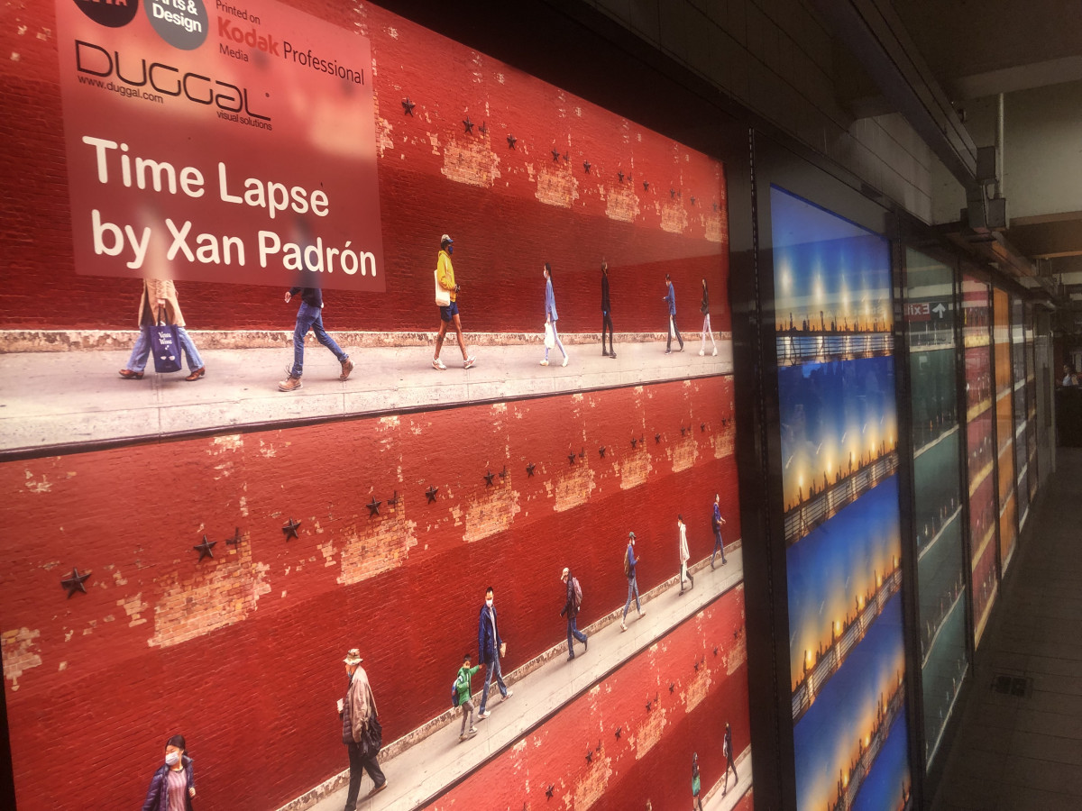 Vista hoy de la serie fotogru00e1fica Time Lapse, en la estaciu00f3n de metro de Bryant Park en Nueva York @efe